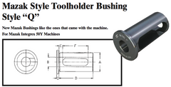 Mazak Style "Q" Toolholder Bushing  - (OD: 50mm x ID: 1") - Part #: CNC 86-70QM 1" - First Tool & Supply