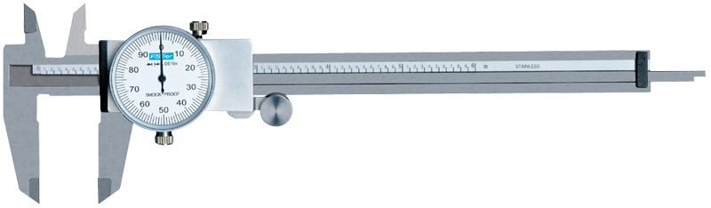 0 - 12'' Measuring Range (.001" Grad.) - Shockproof Steel Dial Caliper - #52-008-712 - First Tool & Supply