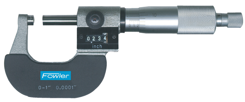 0 - 1'' Measuring Range - .0001" Graduation - Ratchet Thimble - Carbide Face - Digital Outside Micrometer - First Tool & Supply