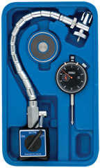 Kit Contains: AGD Indicator; Flex Arm Mag Base; Magnetic Indicator Back In Case - Chrome Flex Mag Set - First Tool & Supply