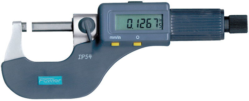 0 - 3" / 0 - 75mm Measuring Range - .00005/.001mm Resolution - Friction Thimble - Carbide Face - Electronic Coolant Outside Micrometer Set with SPC - First Tool & Supply