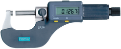 0 - 3" / 0 - 75mm Measuring Range - .00005/.001mm Resolution - Friction Thimble - Carbide Face - Electronic Coolant Outside Micrometer Set with SPC - First Tool & Supply