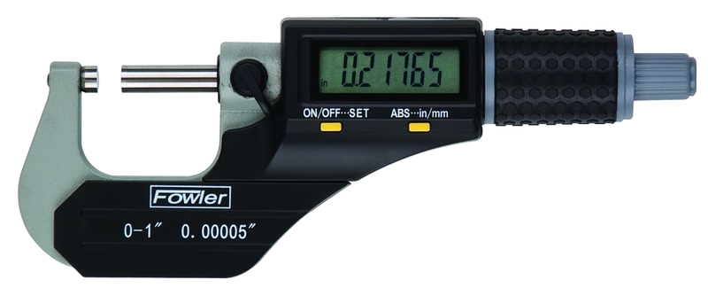 0 - 1"/0 - 25mm Measuring Range - .00005"/.001mm Resolution - Ratchet Thimble - Carbide Face - X-TRA Value II Digitial Outside Micrometer - First Tool & Supply