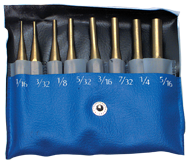 PEC Tools 5 Piece Drive Pin Punch Set -- #6301-058; 1/8 to 3/8'' Diameter - First Tool & Supply