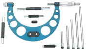 12 - 16'' Measuring Range - .001 Graduation - Ratchet Thimble - Carbide Face - Interchangeable Anvil Micrometer - First Tool & Supply