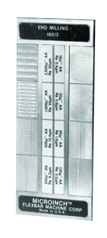 #16017CAL - 8 Specimans for Checking E.D.M. Roughness Results - Microinch Comparator Plate with Certification - First Tool & Supply