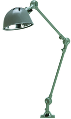 14" Uniflex Machine Lamp; 120V, 60 Watt Incandescent Light, Screw Down Base, Oil Resistant Shade, Gray Finish - First Tool & Supply