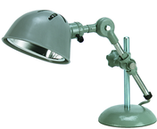6" Uniflex Machine Lamp; 120V, 60 Watt Incandescent Light, Portable Base, Oil Resistant Shade, Gray Finish - First Tool & Supply