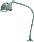 24" Uniflex Machine Lamp; 120V, 60 Watt Incandescent Light, Screw Down Base, Oil Resistant Shade, Gray Finish - First Tool & Supply