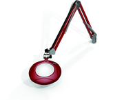 Green-Lite® 5" Blazing Red Round LED Magnifier; 43" Reach; Table Edge Clamp - First Tool & Supply