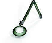 Green-Lite® 5" Racing Green Round LED Magnifier; 43" Reach; Table Edge Clamp - First Tool & Supply
