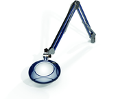 Green-Lite® 5" Spectra Blue Round LED Magnifier; 43" Reach; Table Edge Clamp - First Tool & Supply