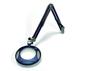 Green-Lite® 6" Spectra Blue Round LED Magnifier; 43" Reach; Table Edge Clamp - First Tool & Supply