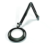 Green-Lite® 7-1/2" Black Round LED Magnifier; 43" Reach; Table Edge Clamp - First Tool & Supply