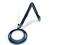 Green-Lite® 7-1/2" Spectra Blue Round LED Magnifier; 43" Reach; Table Edge Clamp - First Tool & Supply