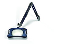 Green-Lite® 7" x 5-1/4"Spectra Blue Rectangular LED Magnifier; 43" Reach; Table Edge Clamp - First Tool & Supply