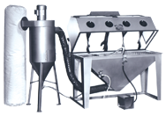 Blast Cabinet with Abrasive Separators-Split Level - #6048AS 60W x 48D x 31H Tub Dimensions - First Tool & Supply