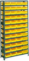 36 x 12 x 75'' (48 Bins Included) - Small Parts Bin Storage Shelving Unit - First Tool & Supply