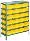 36 x 12 x 48'' (24 Bins Included) - Small Parts Bin Storage Shelving Unit - First Tool & Supply