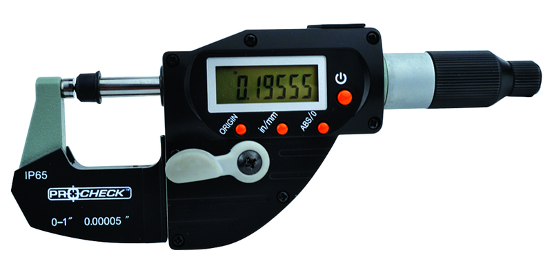 IP65 Ram-Mike Absolute High Speed Micrometer - 0-1"/25.4mm Range - . 00005"/.001mm Resolution - Output L5 Connector - First Tool & Supply