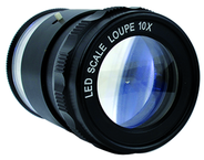 LED 10x Loupe - With inch, mm, Fraction, Angle, Diameter Scale - Plus 9  Reticles - First Tool & Supply