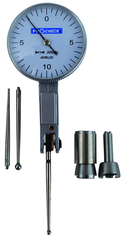 3x1.437"- Long Point - Test Indicator - 0.02/0.0005" White Dial - First Tool & Supply