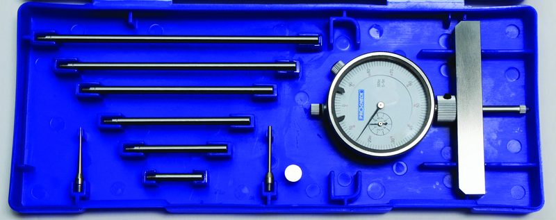 0 - 22" Measuring Range (.001" Grad.) - Dial Depth Gage with 4" Base - First Tool & Supply