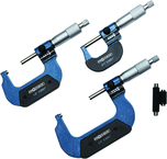 0 - 3"  3 Piece Set .0001" Graduation Mechanical Digital Outside Micrometers - First Tool & Supply