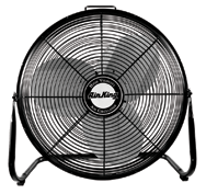 18" Floor Fan Roll-About Stand; 3-speed; 1/6 HP; 120V - First Tool & Supply