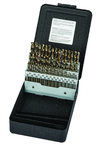 60 Pc. #1 - #60 Wire Gage Cobalt Bronze Oxide Screw Machine Drill Set - First Tool & Supply