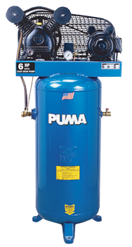 Air Compressors - Model #PP6060V; 60 Gallon / Vertical Tank; 6HP; 1PH; 230V Motor - First Tool & Supply