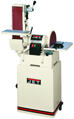 #JSG-6CS Closed Stand Combination Belt/Disc Sander; 6" x 48" Belt; 12" Disc; 1.5HP 115/230V 1PH Prewired 115V Motor; 277 lbs. - First Tool & Supply