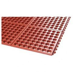 3' x 3' x 5/8" Thick Drainage Mat - Red - First Tool & Supply