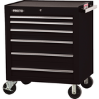 Proto® 450HS 34" Roller Cabinet - 6 Drawer, Black - First Tool & Supply