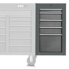 Proto® 550S Side Cabinet - 5 Drawer, Dual Gray - First Tool & Supply