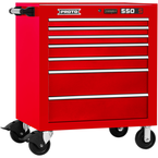 Proto® 550S 34" Roller Cabinet - 7 Drawer, Gloss Red - First Tool & Supply