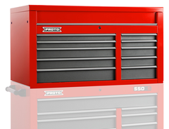 Proto® 550S 50" Top Chest - 10 Drawer, Gloss Red - First Tool & Supply