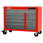 Proto® 550E 50" Front Facing Power Workstation w/ USB - 10 Drawer, Safety Red and Gray - First Tool & Supply