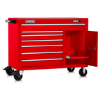 Proto® 550S 50" Workstation - 7 Drawer & 1 Shelf, Gloss Red - First Tool & Supply