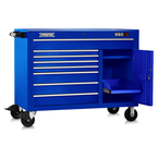 Proto® 550S 50" Workstation - 8 Drawer & 2 Shelves, Gloss Blue - First Tool & Supply