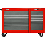Proto® 550S 66" Workstation with Removable Lock Bar- 11 Drawer- Safety Red & Gray - First Tool & Supply