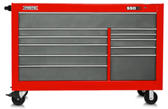 Proto® 550S 66" Workstation - 11 Drawer, Safety Red and Gray - First Tool & Supply