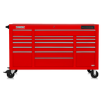 Proto® 550E 67" Power Workstation - 18 Drawer, Gloss Red - First Tool & Supply