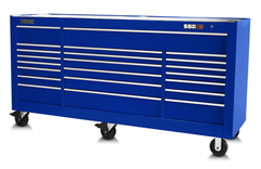 Proto® 550S 88" Workstation - 22 Drawer, Gloss Blue - First Tool & Supply