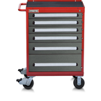 Proto® 560S 30" Roller Cabinet- 6 Drawer- Safety Red & Gray - First Tool & Supply