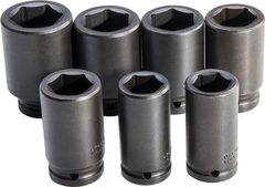 Proto® 3/4" Drive 7 Piece Deep Metric Impact Socket Set - 6 Point - First Tool & Supply
