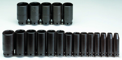 Proto® 1/2" Drive 19 Piece Deep Impact Socket Set - 6 Point - First Tool & Supply
