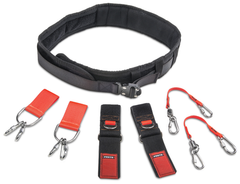 Proto® Tethering Large Comfort Belt Set with (2) Belt Adapter (JBELTAD2) and D-Ring Wrist Strap System (2) JWS-DR and (2) JLANWR6LB - First Tool & Supply