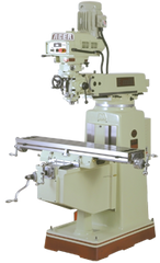 Electronic Variable Speed Vertical Mill - CAT40 Spindle - 10 x 50'' Table Size - 5HP - 3PH - 220V Motor - First Tool & Supply