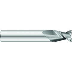 1/2 x 1/2 x 1-1/4 x 3 OAL Square 2 Flute Carbide End Mill for Aluminum - Weldon Shank- Uncoated - First Tool & Supply